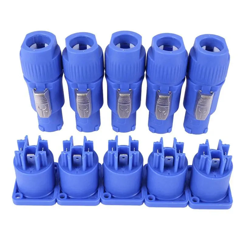 Y43A 60PCS Neutrik Powercon Type A NAC3FCA+NAC3MPA-1 Chassis Plug Panel Adapter 20A 250V