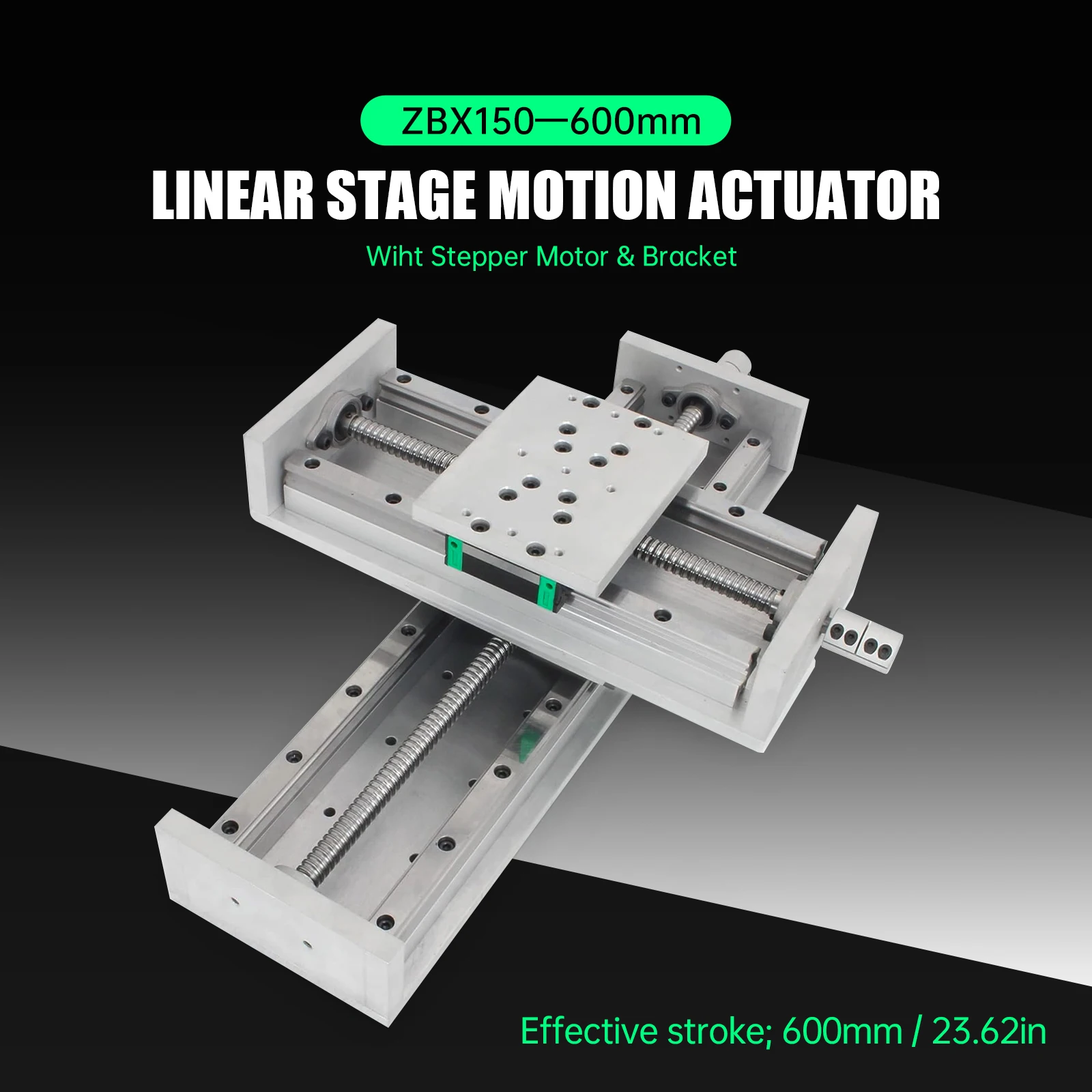 Z axis Motion Table CNC Sliding Stage Travel 100-600mm ZBX150 Linear Guides SFU1605 Ball Screw Support Nema23 57 Stepper Motor