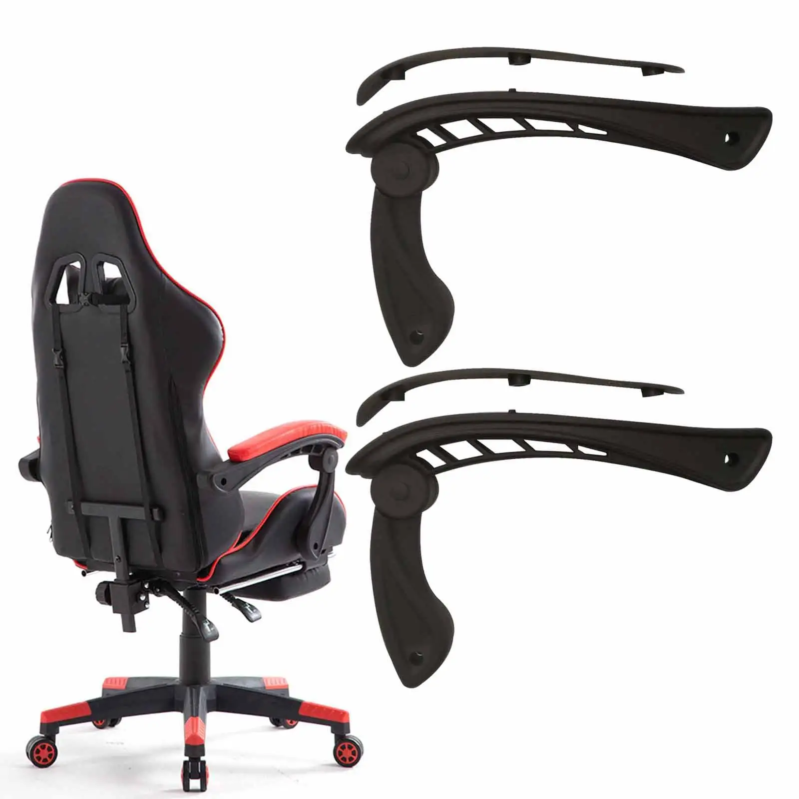 2x Universal Office Chair Armrest Accessory Replacement Armrest Chair Armrest Reusable Movable for Gaming Chair Computer Chair