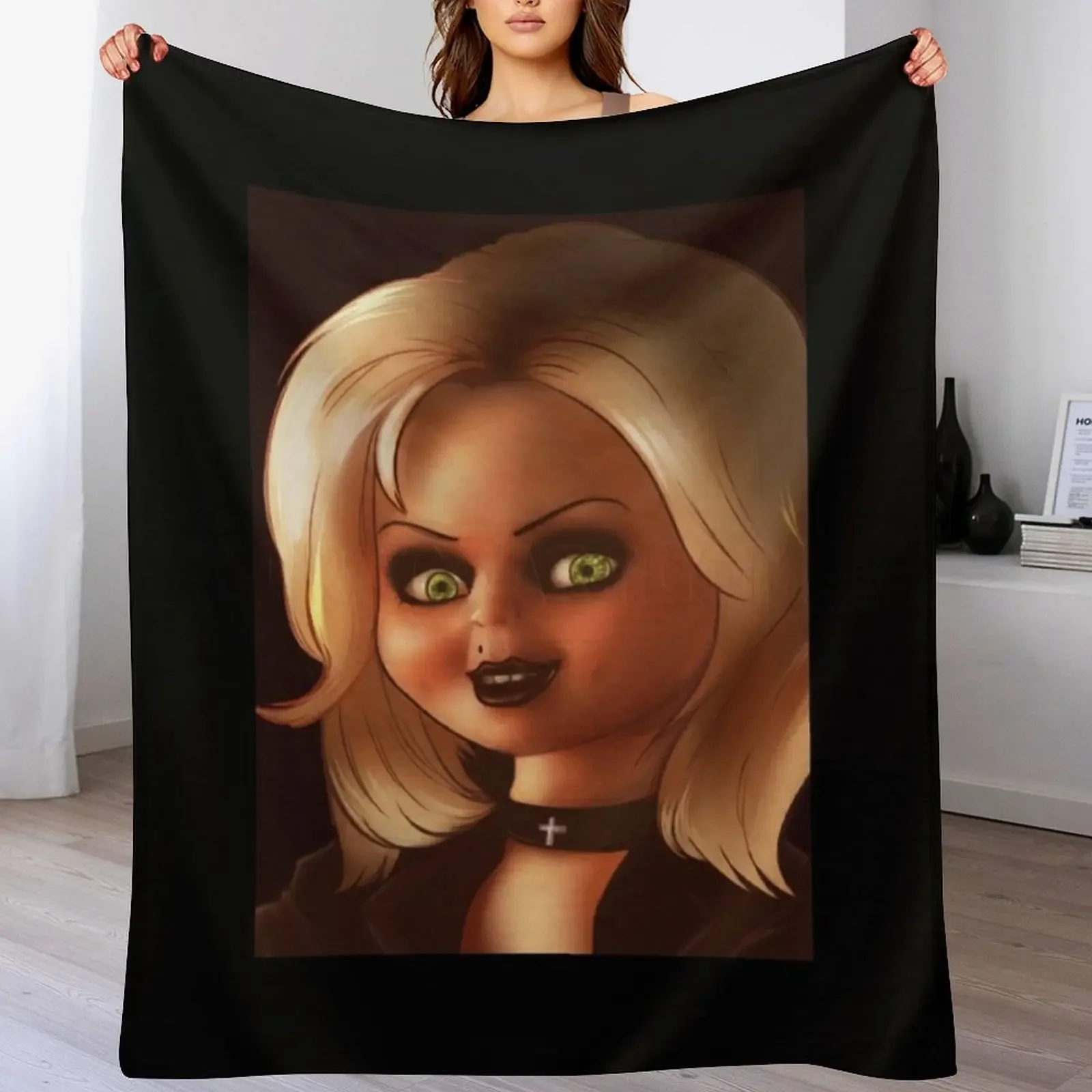 

Bride of chucky Throw Blanket Flannels Retros Sofa Quilt Soft Beds Blankets
