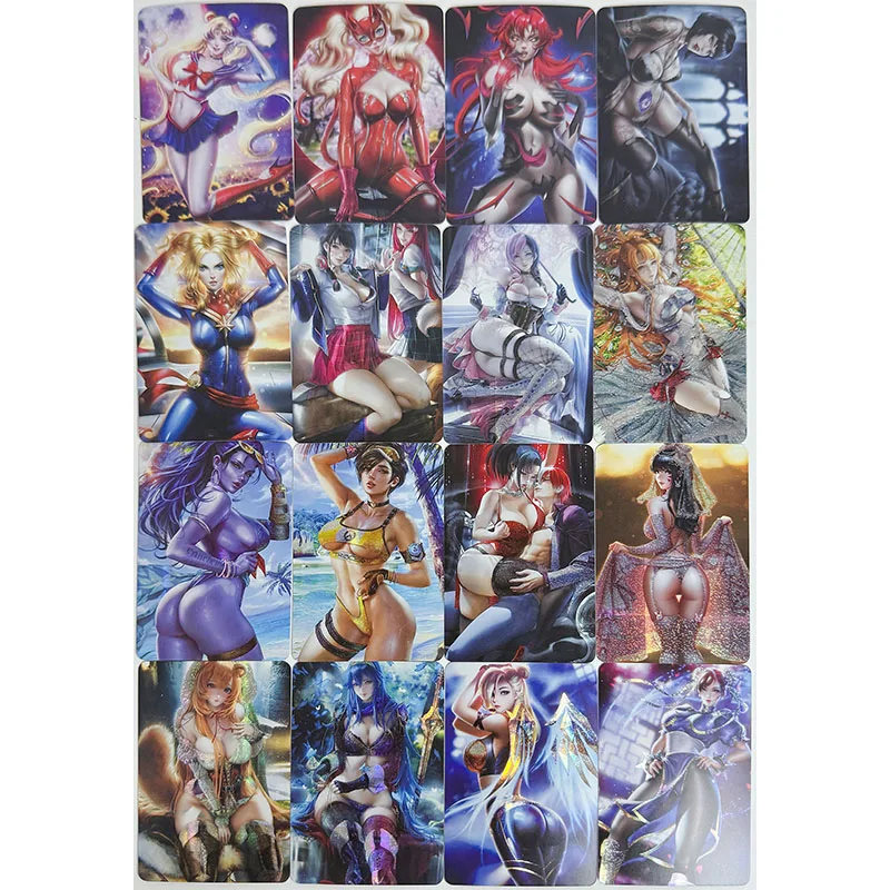 Anime Goddess Story DIY ACG Tabletop Game Refraction Collectible Cards Hancock albedo Jinx Ahri Toys for boys birthday gift