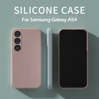 For Samsung A54 5G Case Luxury Liquid Silicone Camera Lens Protector Soft Back Cover For Samsung Galaxy A54 A 54 5G Phone Cases