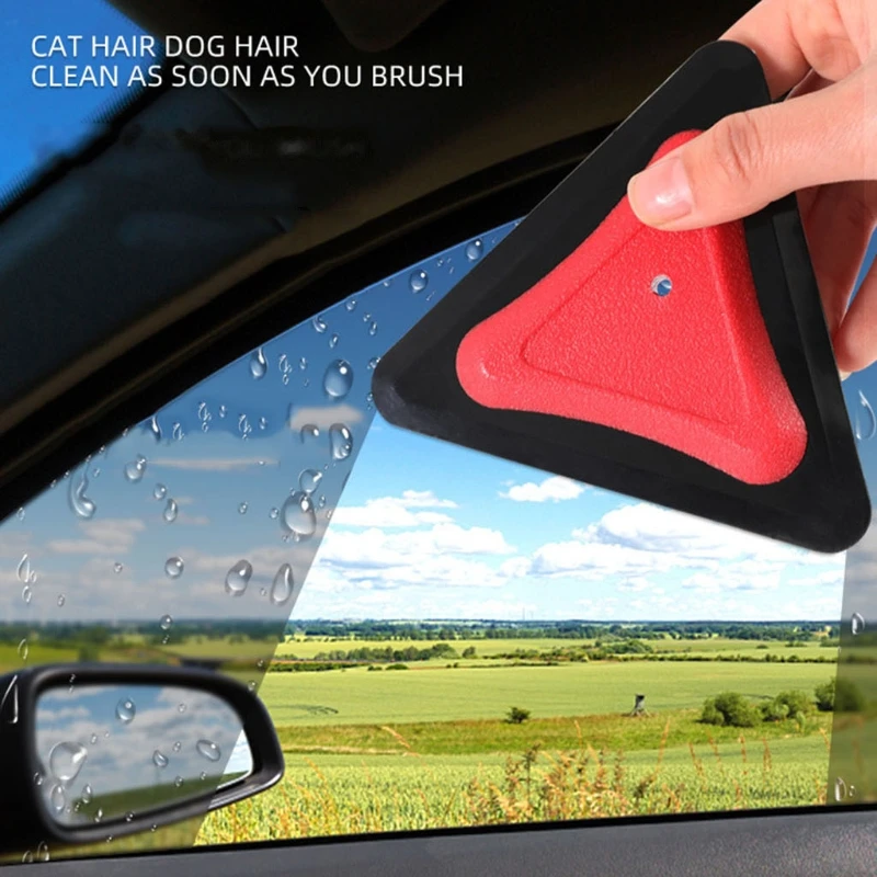 for Triangle Car Defogging Wiper Silicone Pet Scraper Pet Hair Remover Multi-purpose Car Washing Squeegee