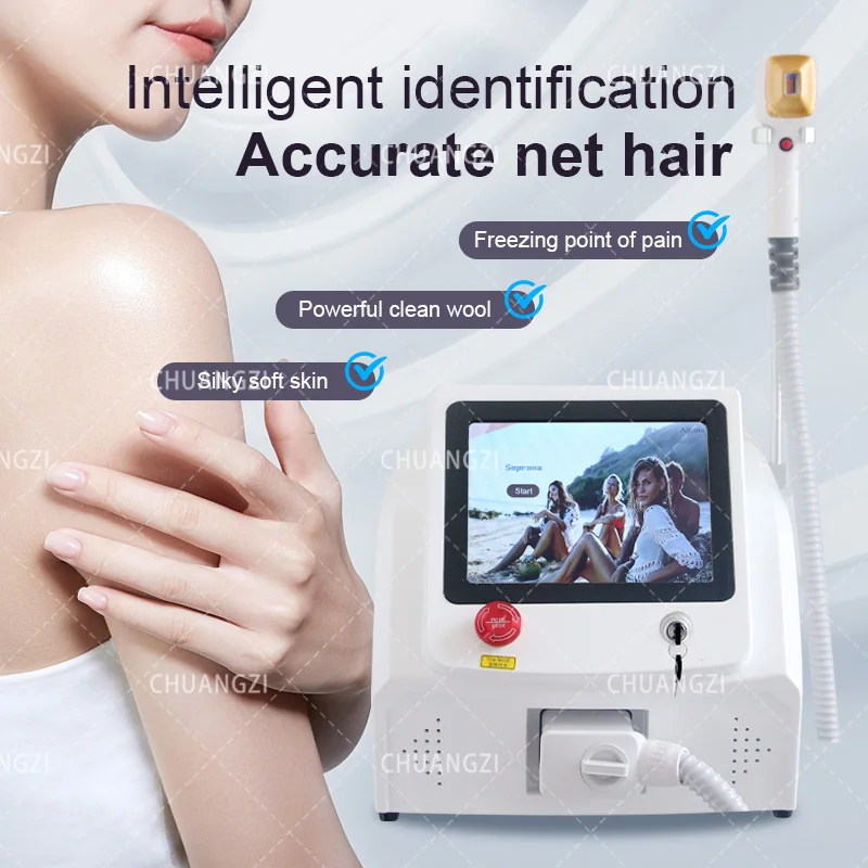 Professional 808 Ice Platinum Epilator Painless Diode Hair Removal Machine 755 1064 3 Wavelength Home Use Or Salon