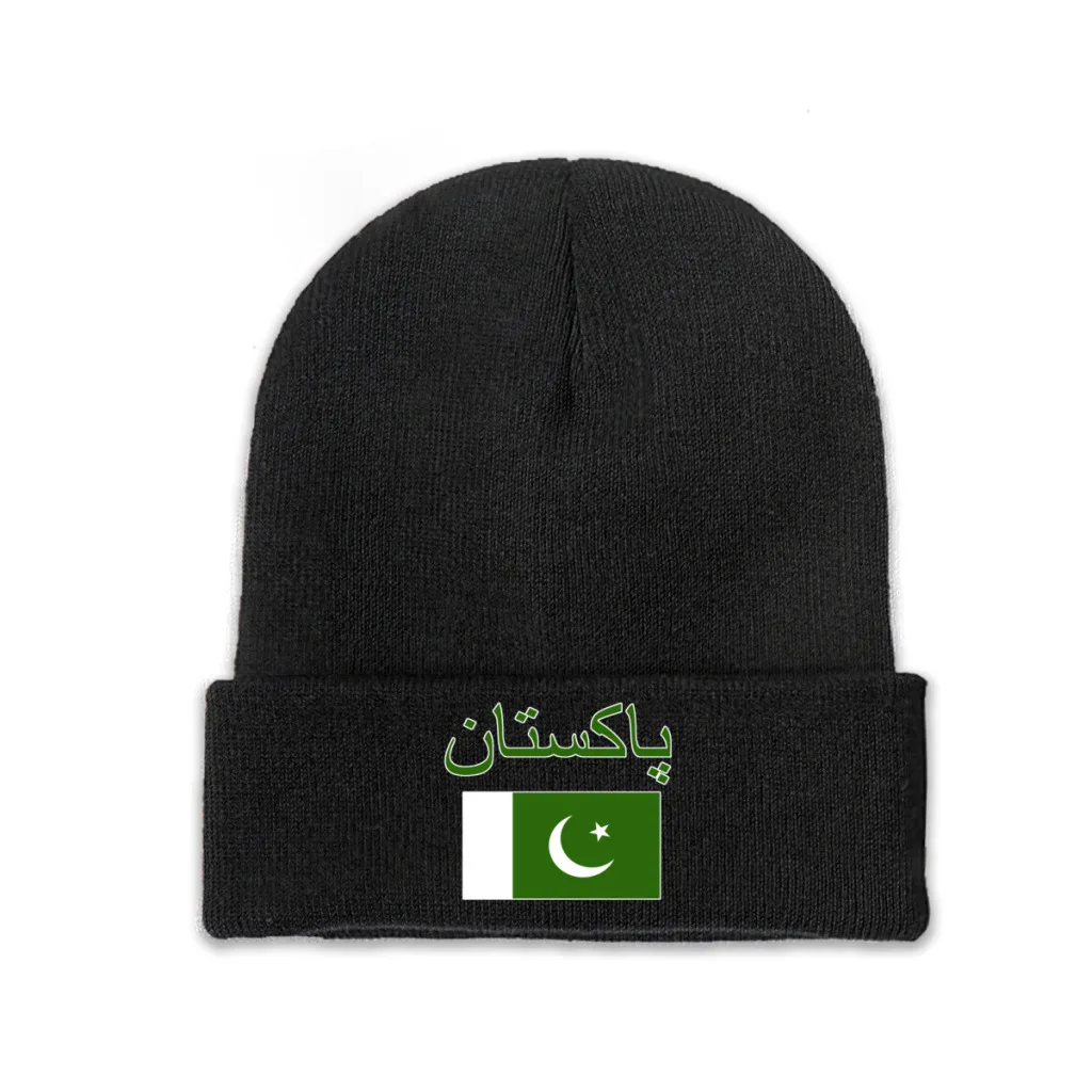 Pakistan Country Flag Top Print Men Women Unisex Knitted Hat Winter Autumn Beanie Cap Warm Bonnet