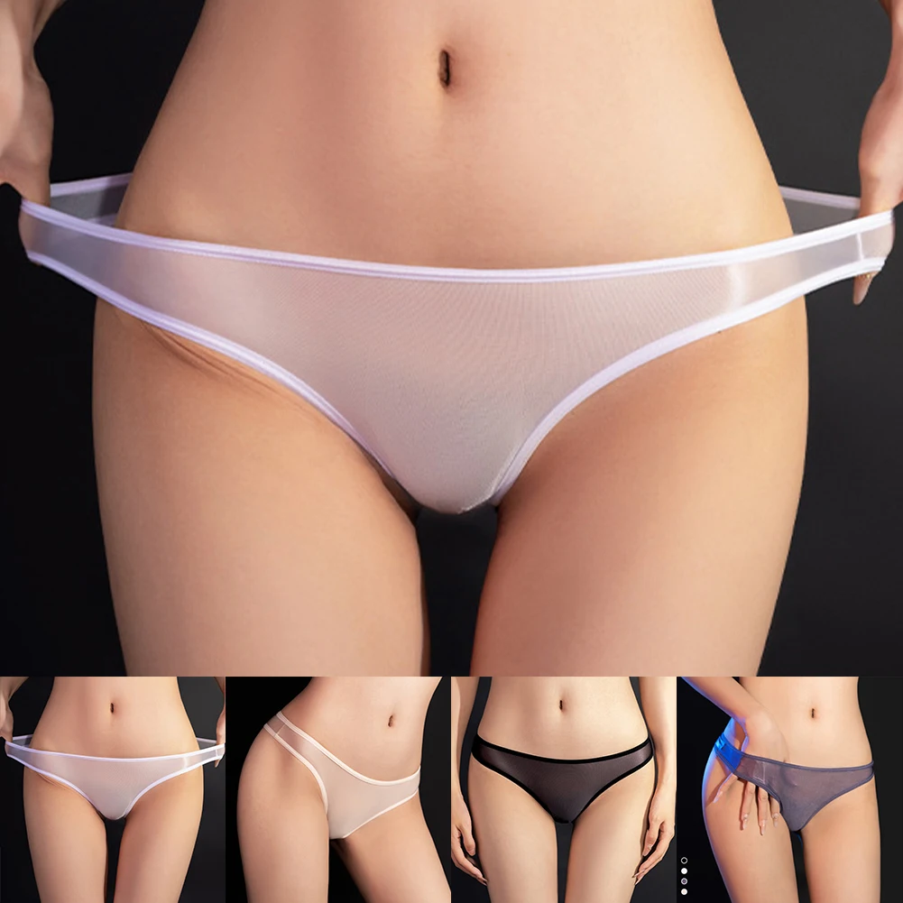 

Women Sexy Sheer Thong Panties Underwear Women's Low Waist See Through Knickers Thongs Lingerie Underpants Transparent Briefs