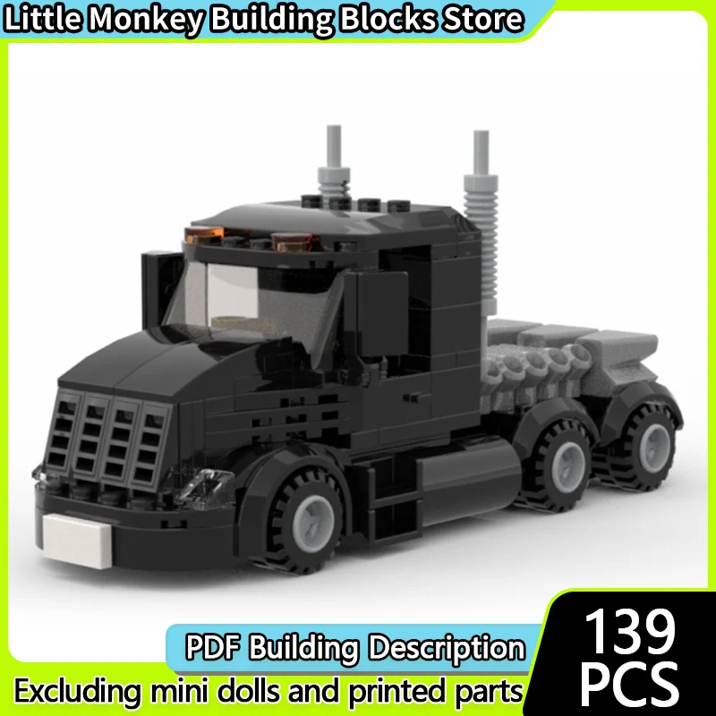 

Модель городской автомобиль MOC, строительные кирпичи, американский транспортный грузовик, модульная технология, детские праздничные подарки, сборные игрушки, костюм