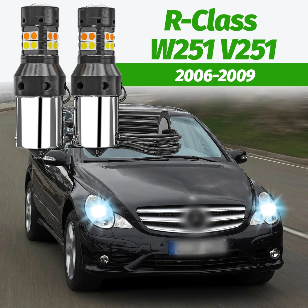 2 Stück Dual-Mode-Blinker + Tagfahrlicht-Zubehör LED DRL für Mercedes Benz R-Klasse W251 V251 2006-2009 2007 2008