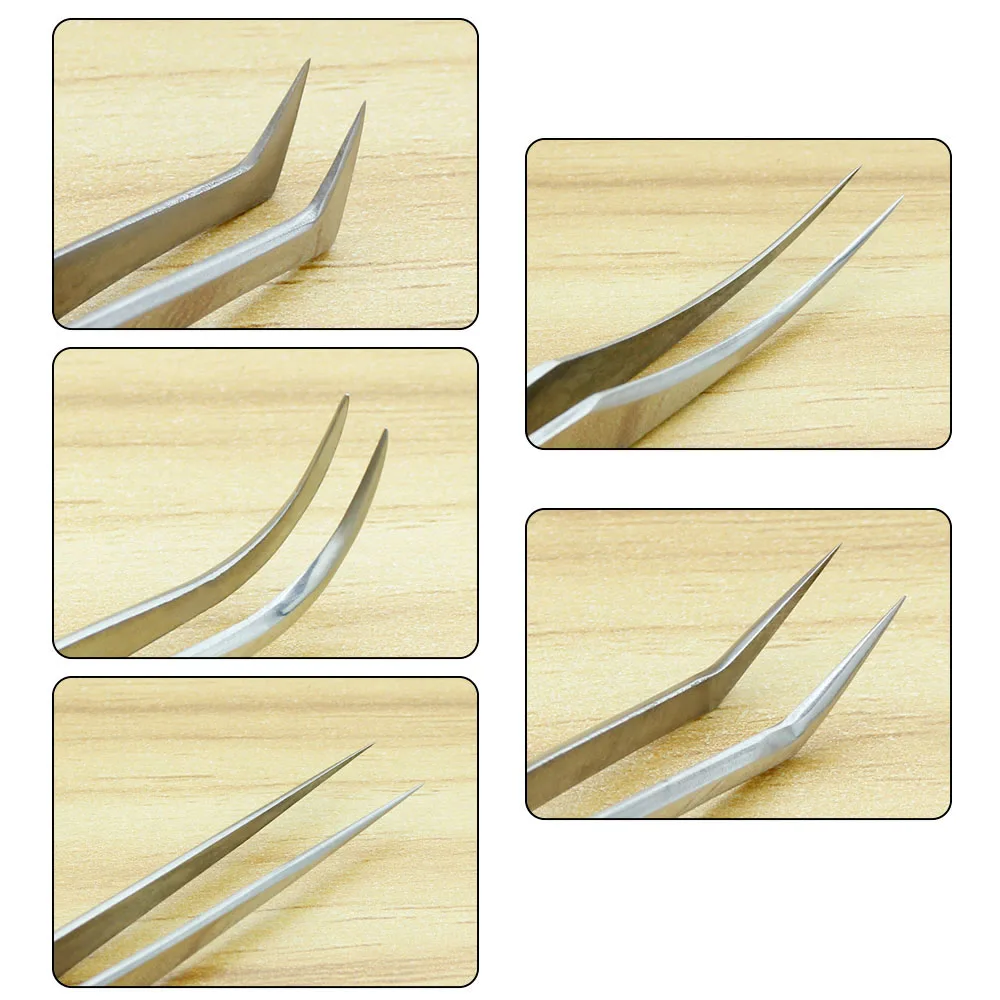 Premium Quality Eyelash Extension Tweezers Makeup Tools Stainless Steel Non-magnetic Volume FakeLashes Supplies Accurate