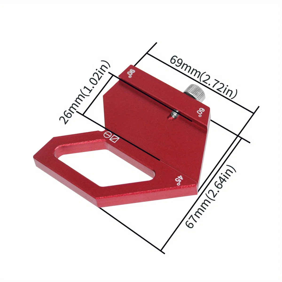 45/60/90 Degree Angle Scriber, Woodworking Steel Ruler Positioning Block Center Locator, Woodworking Square Layout Diagram