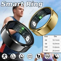 Anillo inteligente de salud 2025, Monitor de ritmo cardíaco, oxígeno en sangre/presión, Monitor de sueño, GPS, monción, deportes, resistente al agua, cuenta de pasos, Smartring