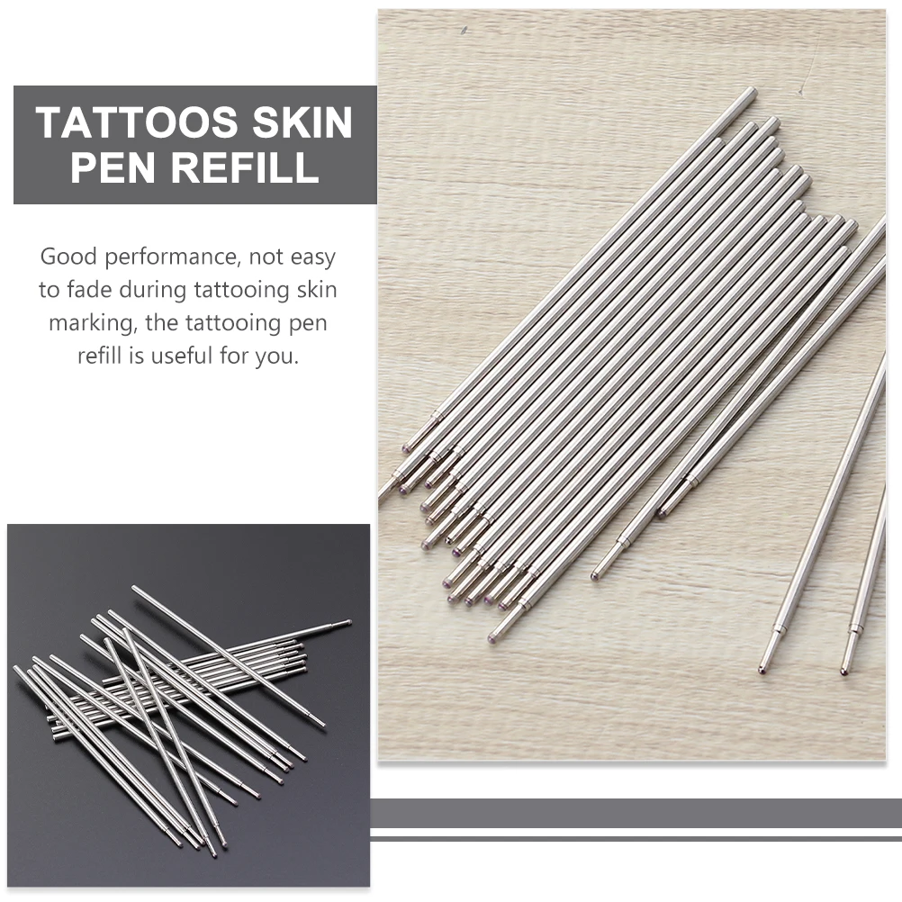 

40 Pcs Tattoo Refill Core for Markers Pen Microblading Skin Stencil Replacement 20 Each Fade Resistant Practical