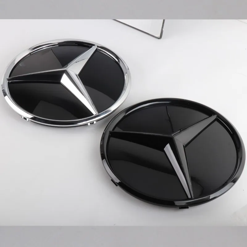 Grill Badge 3D Mirror Front Embelm For Mercedes W204 C/B/V/E Class W205 W235 Late Stage CLA NEW A-Class GLK GLA VIANO W213 W206