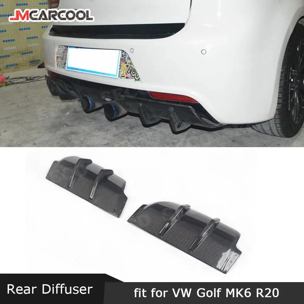 

JMCARCOOL для Volkswagen Golf 6 VI MK6 R20 2010-2013 задний бампер, накладки из углеродного волокна, задняя пластина диффузора, защита