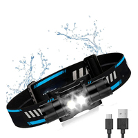 Led Headlamp 18650 battery USB Rechargeable Headlight 600lm Dual Head Flashlights Lantern For Fishing Hunting Camp