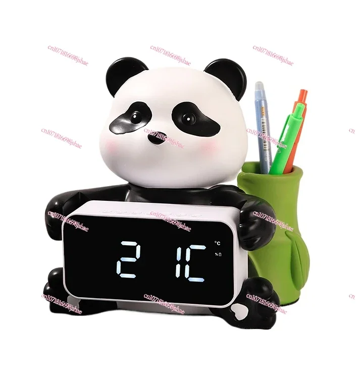 Panda Electronic Clock Pendulum Desktop Alarm Desk Smart Placement Living Room Desktop