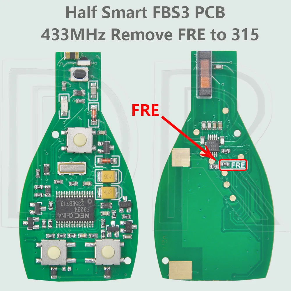 DR NEC Chip 315/433MHz Variable frequency Car Remote Key Support BGA & NEC FBS3 For Mercedes Benz A C E S Class W203 W204 W210