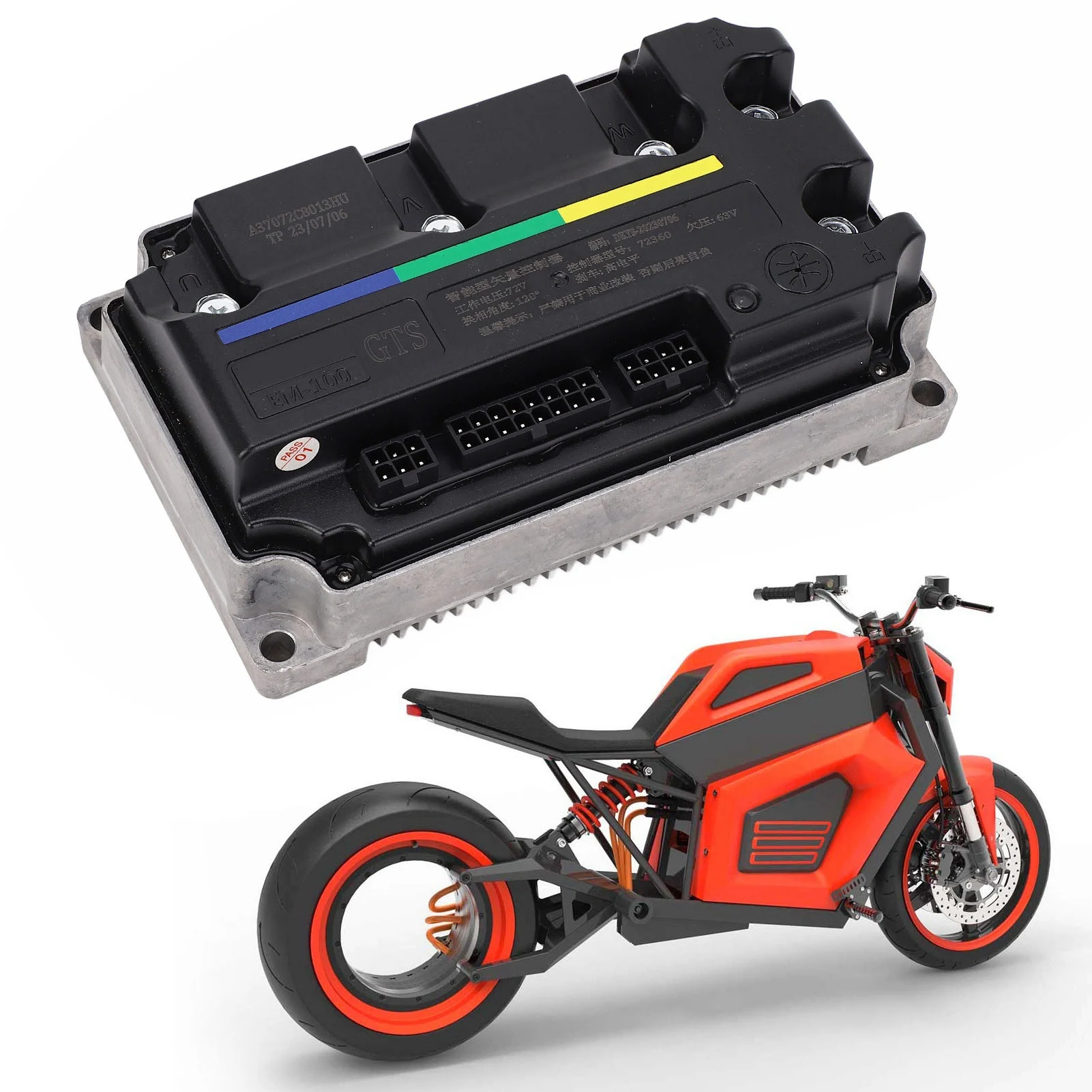 48-72V Programmeerbare Controller ECU Sinus Controller IP67 Geluidsarme Programmeerbare Controller Fit voor QS Wielnaaf Mid drive Motor