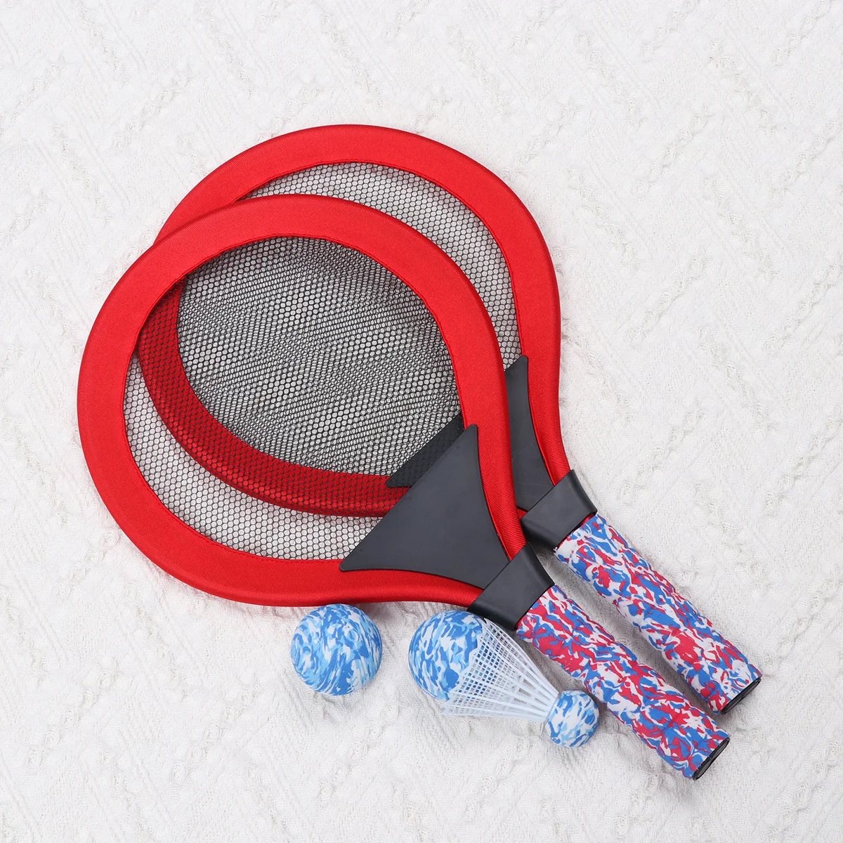 

1 Set Kids Tennis Racket Beach Racquet Set with Balls Indoors and Outdoors Sports Toys for Children Kids (Red)