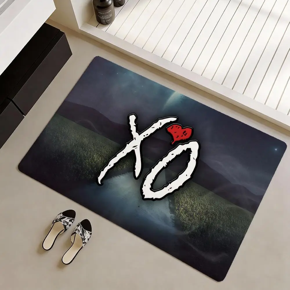 

Коврик для пола с логотипом The W-Weeknd Xo-O, мягкий фланелевый нескользящий коврик для двери - утолщенный ковер для гостиной и домашнего декора