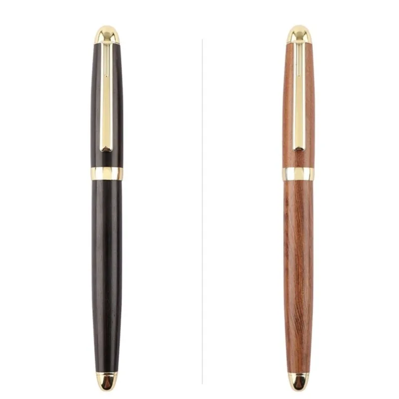 

Brass Wooden Ballpoint Pen Quick Drying Black 0.5mm Refill cute stationery Ideal for Beginners Artists Perfect Gift for Men Pens