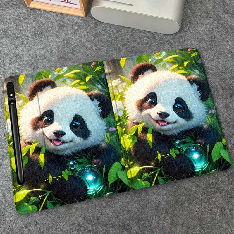 

Cartoon Cute Cat Panda For Samsung Galaxy Tab S9 S10 S6 S7 S8 FE Plus Lite Inch Foldable Cover Tablet Case