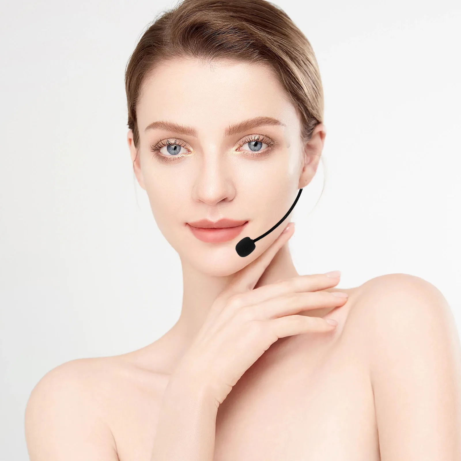 

Voice Amplifier Microphone Headset Black Ear Hook Comfortable Headworn Style for Teaching Tour Guide Presentation