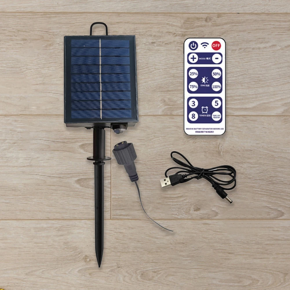 Solar Battery Box LED String Lamp Panel Controller Garden Street Light Decor