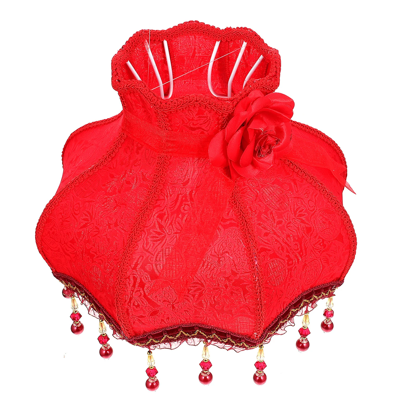 

1pc Retro Lampshade Premium Cloth Art Dust-Proof Decorative Light Cover For Desk Floor Table Lamp European Lace