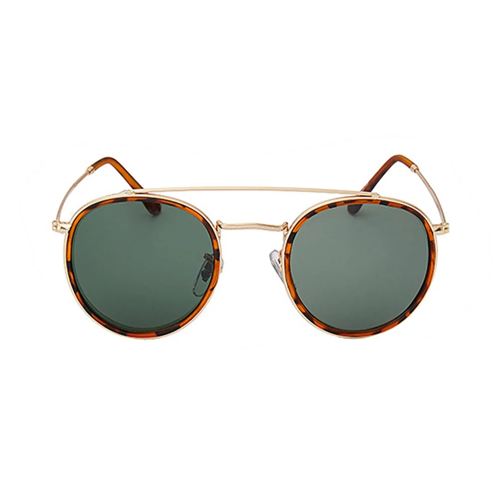 Shonemes نظارات شمسية مستديرة عتيقة بجسر مزدوج للقيادة بإطار معدني خارجي UV400 نظارات شمسية واقية للرجال والنساء