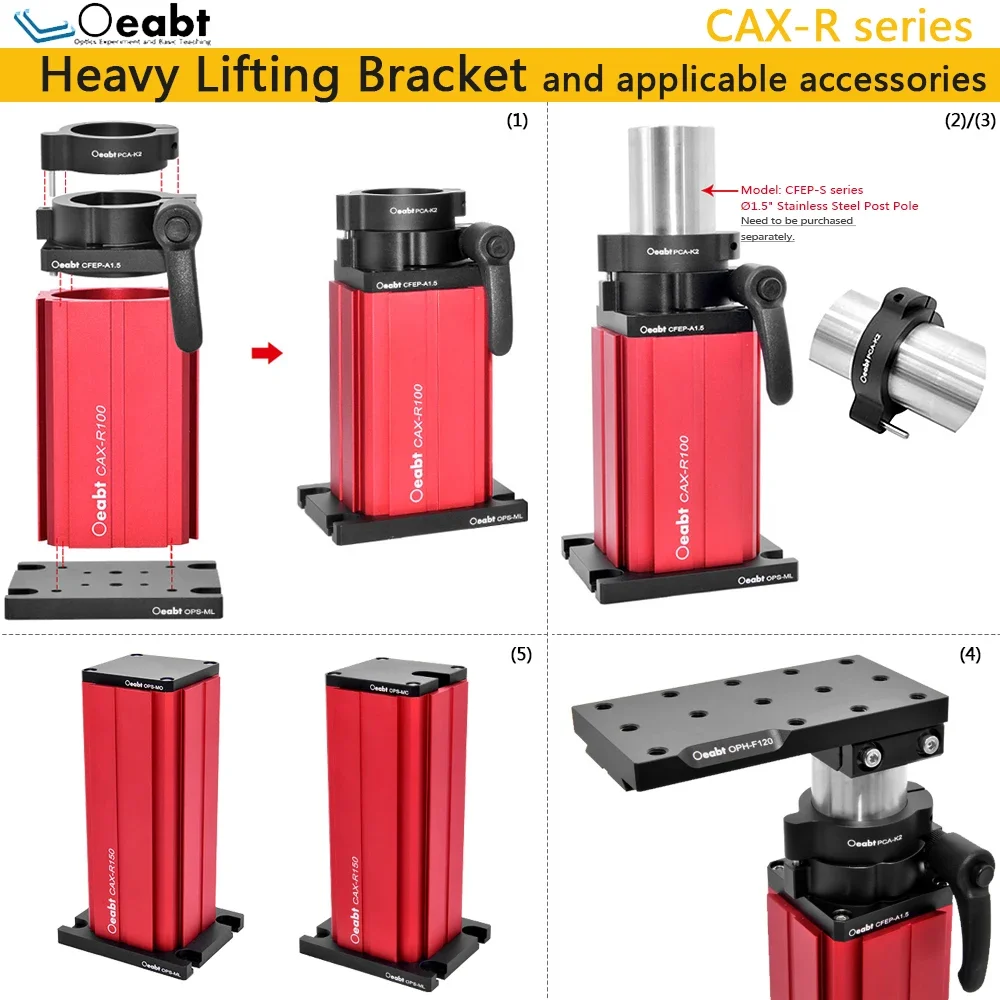 CAX-R Series Nặng Nâng Chân Đế Có Thể Điều Chỉnh Kính Hiển Vi Đứng Nghiên Cứu Khoa Học Quang Học Thí Nghiệm Đứng 66Mm