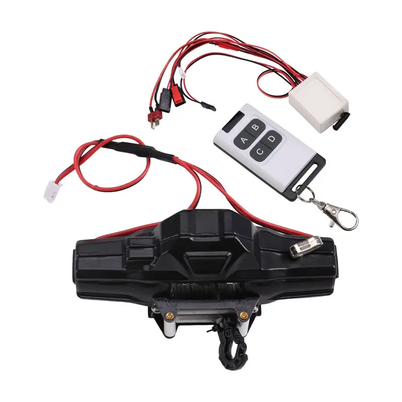 Podwójny silnik, metalowa symulacja wyciągarki, automatyczna obsługa, do samochodów RC typu crawler w skali 1/10 i 1/8, Axial SCX10