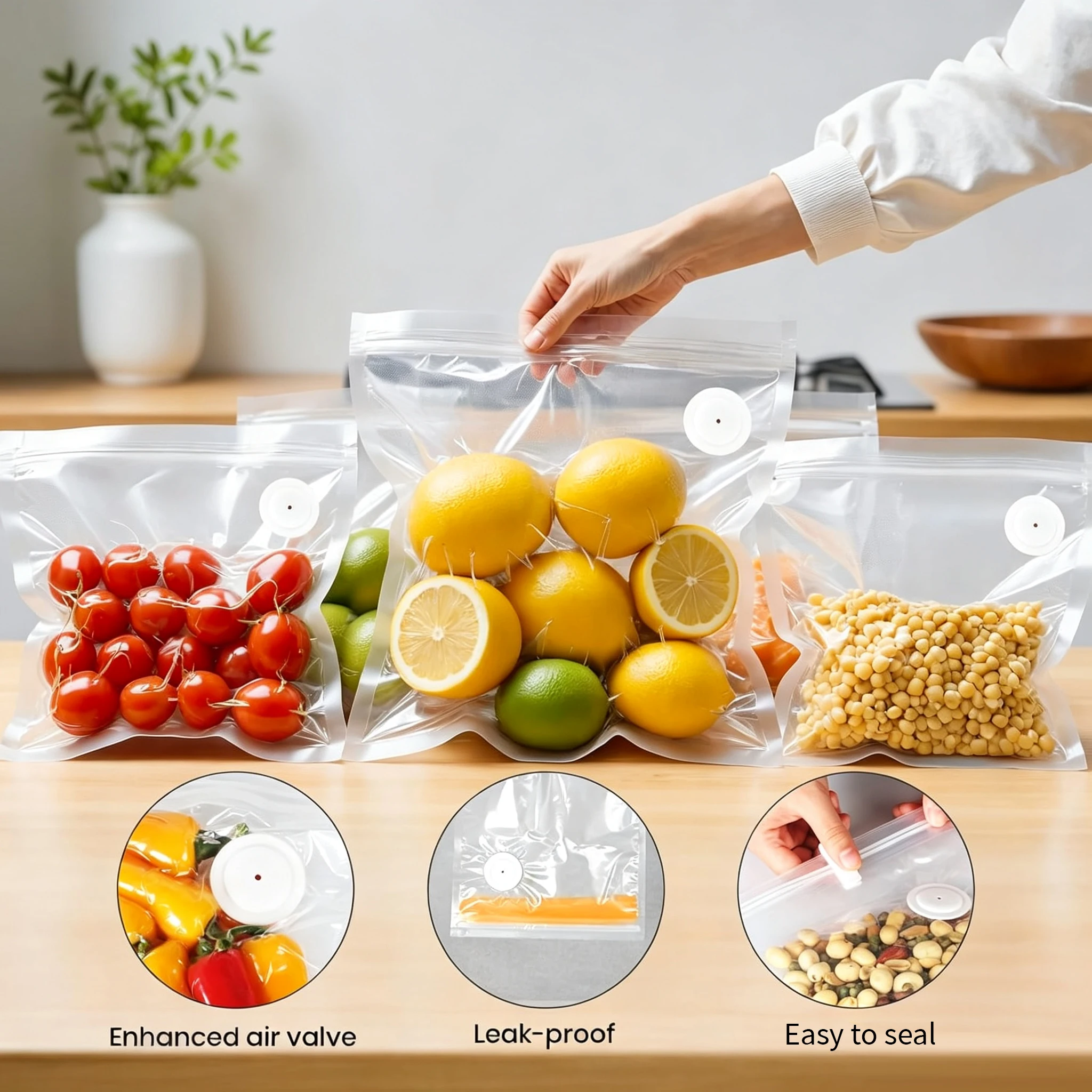 Food Storage Vacuum Pump - Upgraded Vacuum Food Storage Bag Set