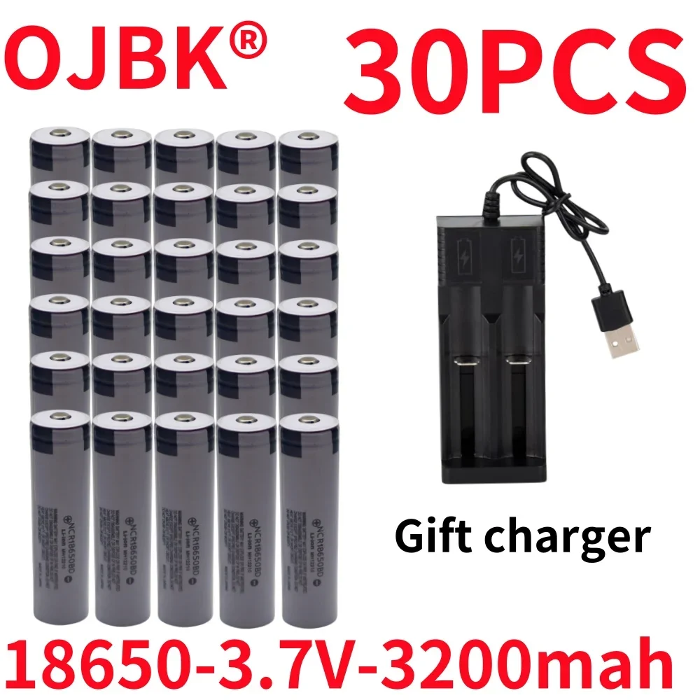 NRC18650BD 3.7v Rechargeable lithium Battery 3200mAh 25A 18650Battery Lithium Ion Power Battery for electric tool Free Shipping