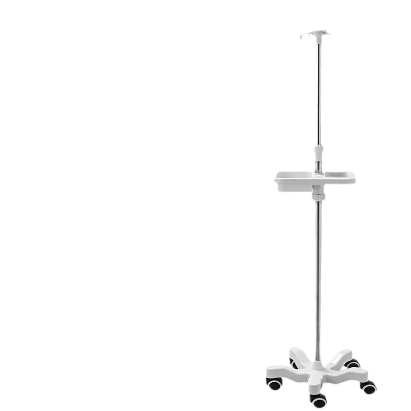 

Hospital Furniture Moveable Metal IV Infusion Set Pole Medical Bed Drip Stand White Class II