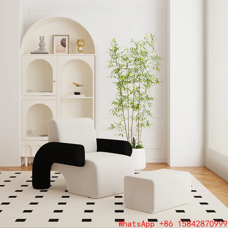 

Designer Modern Simple Living Room Cream Wind Sofa Chair