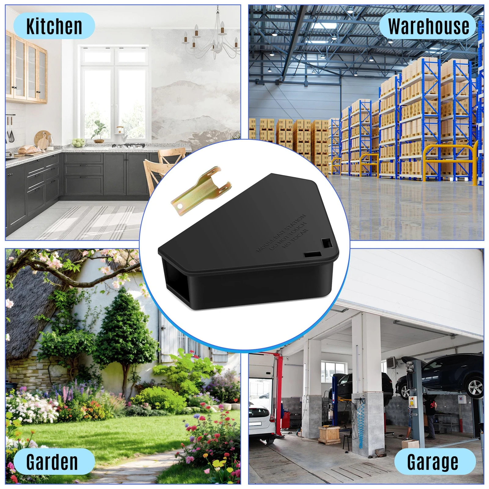 

3 шт., уличная коробка для грызунов, коробка для грызунов с двойным ароматом, заполняемая коробка для грызунов для предотвращения мышей, крада еды