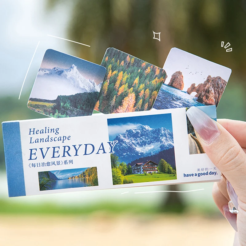 

Mr.Paper,Daily Cure Landscape Series Washi Paper Sticker Book DIY handbook decorative sticker student supplie stickers aesthetic