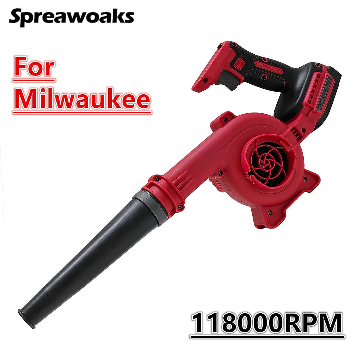 

For Milwaukee 18V Battery Cordless Air Blower Stepless Speed Electric Handheld Snow Leaf Duster Blowing Power Tools