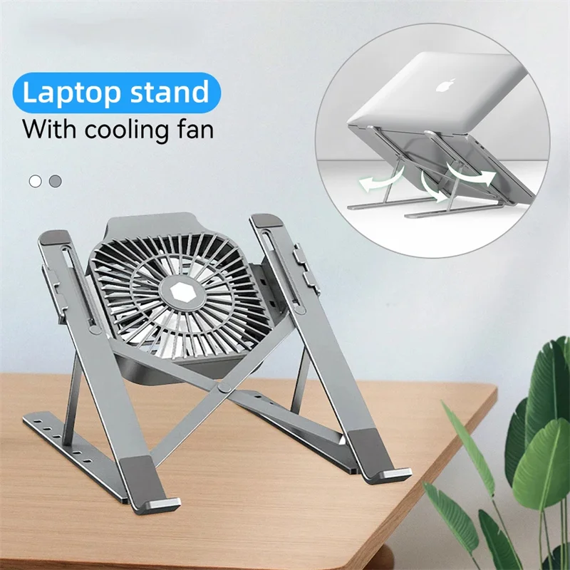 

Removable Laptop Cooler Foldable Convenient Aluminum Alloy Stand Suitable for 11-17 Inch Gaming Office Laptop Air Cooling Stand
