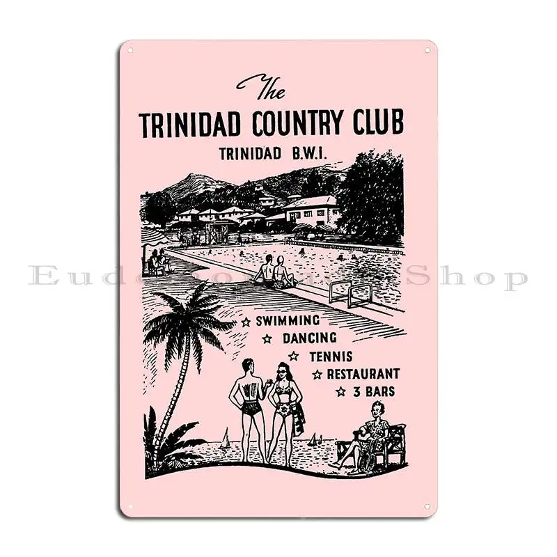 Trinidad Tourism Advert Metal Plaque Poster Decoration Designing Classic Club Printed Tin Sign Poster