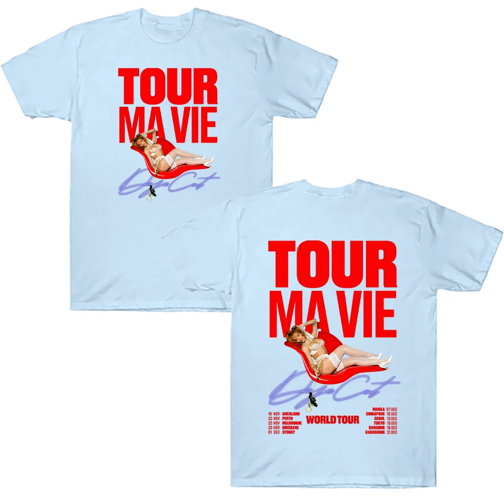 Doja Cat World Tour 2025 جرافيك تي شيرت ملابس للرجال Harajuku موضة للجنسين تي شيرتات قطن عادية مريحة المتضخم ملابس الشارع الشهير