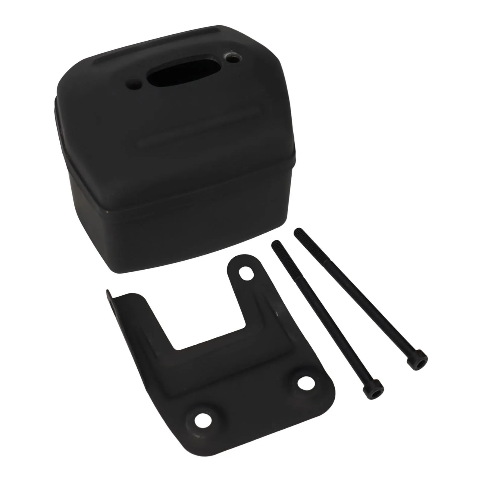 Kit de silenciador de escape superior com suporte e 2 parafusos de substituição perfeita para motosserra 181, 281, 281XP, 288, 288XP