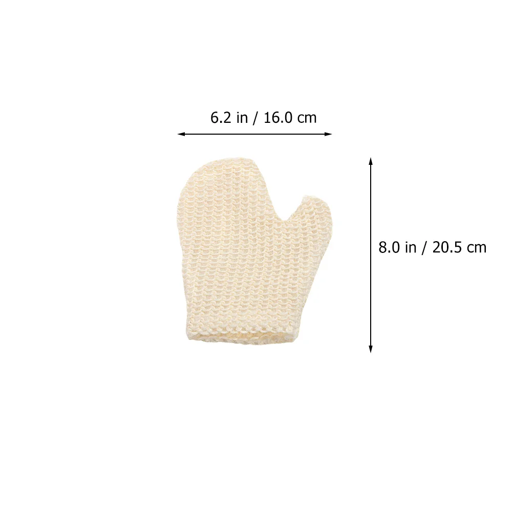 

2pcs Exfoliating Bath Gloves Premium Sisal Scrub Mitt For Body Shower Cleaning Durable Bathing Tool Travel Camping Use
