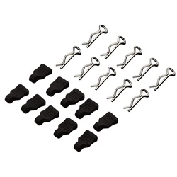 Carcasa de Metal Tipo R para carrocería de coche, Clips fijos con lengüeta para Axial SCX10 20 piezas MJX Hyper Go 1/10 1/14, piezas de coche RC, 4/12/TRX-4