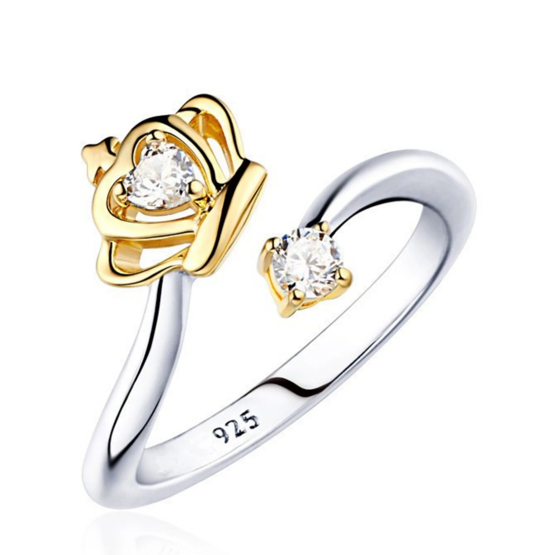 Neuer Moissanit-Ring aus 925er-Sterlingsilber, modische Krone für Damen, luxuriöser klassischer Hochzeitsschmuck, Verlobungsring, Party-Geschenke