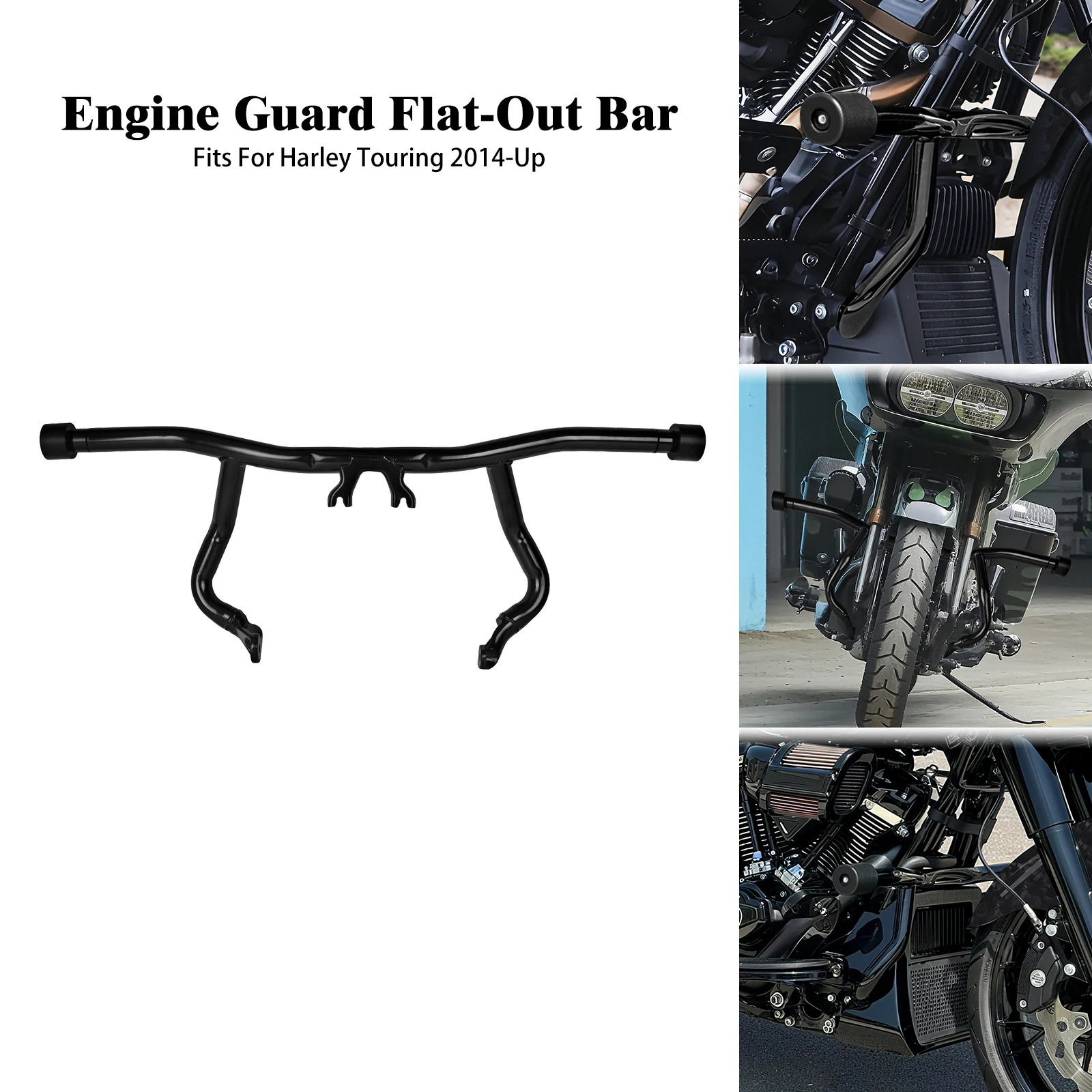 Motorcycle Highway Engine Guard Crash Bar Falling Protection Bumper For Harley Touring Road Street Electra Glide FLHR 2014-Up