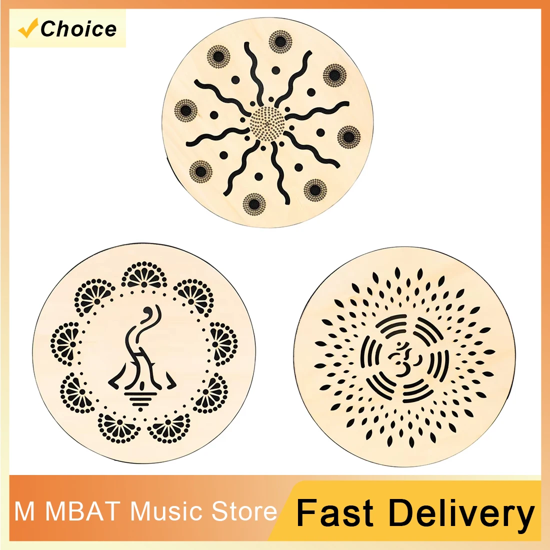 

MBAT Stream Drum 8/10/12 дюймов, барабан из цельного дерева, ударные инструменты, профессиональные барабаны, подходящие для просветления выступлений