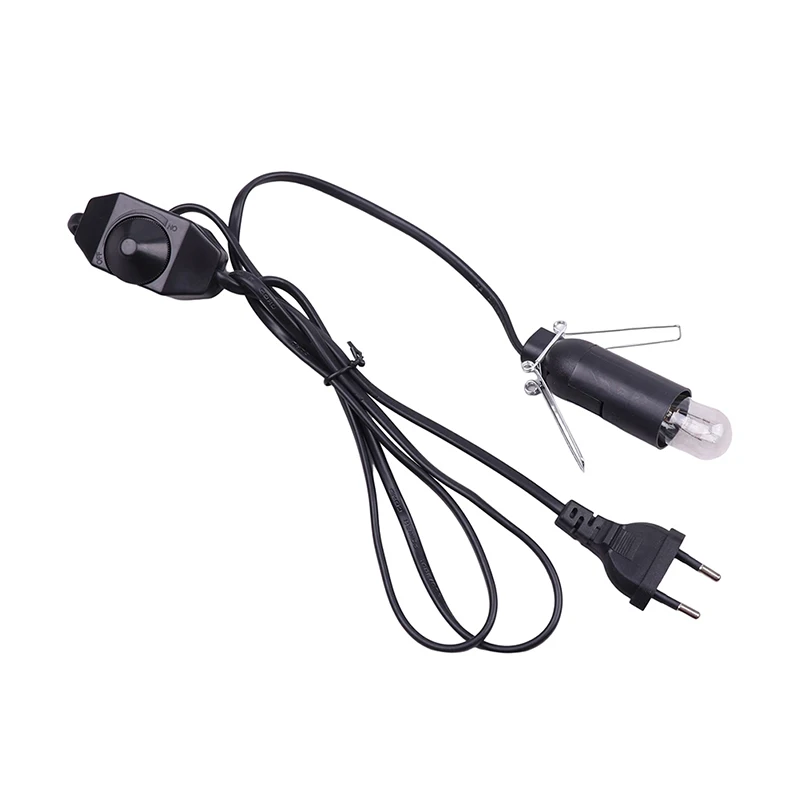 1.5M Netsnoer Kabel Met Dimmer Aan Uit Schakelaar Metalen Clip E14 E12 Voet Hanglamp Houder Stopcontact Snoer Voor Zoutsteen Lavalamp