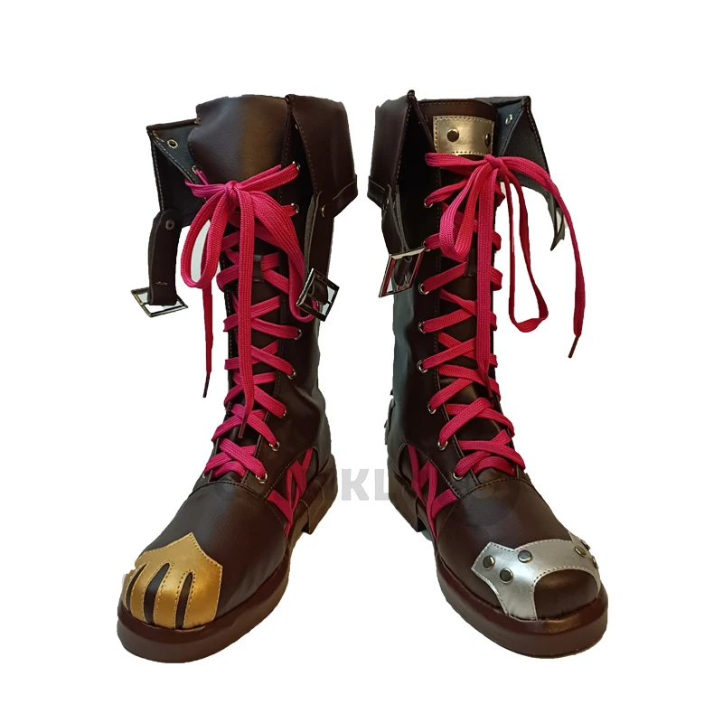 LOL Arcane Jinx Cosplay Boots Props Shoes Halloween Party Accessories Leather Boots Costume Footwear Any Size for Unisex